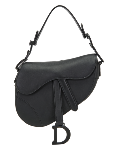 Mini Saddle Ultra Matte, &pound;1,600, Handbags, Black, Leather, Front view